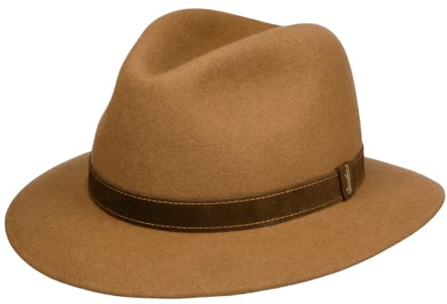 Borsalino Forest Pack Away Hut Classic Haarfilzhut Filzhut Damen/Herren - Made in Italy elegant rollbar Acot mit Lederband Herbst Sommer Frühjahr Winter Frühling-Sommer