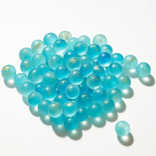 ZaoGoin 100 Stück Glasmurmeln Bunt, Murmeln Glas 10mm, Murmelspiele für Kinder, Bunte Glasmurmeln für Marmorbahn-Spiel, Dekoration für Vase oder Aquarium