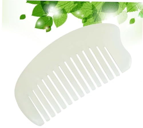 TOYZFRIENDY Natürlicher Jade massagekamm Sanfter Haarentwirrer mit Glatten Kanten Kopfmassage für Frauen und Männer Handgefertigter Beauty kamm für Entspannende Kopfhautpflege für Zuhause und
