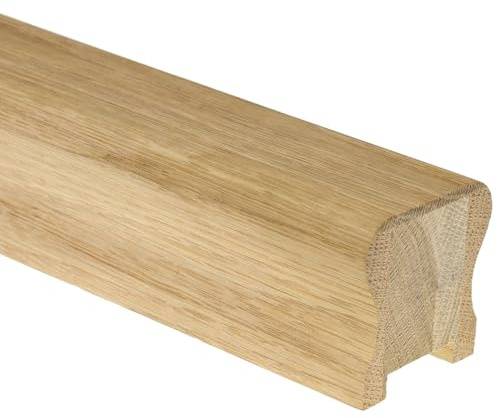 HR Handrail with 32mm Groove and Infill – Unfinished Engineered Stair Handrail – 1800mm, 2400mm, 3600mm, 4200mm (Oak, 4200mm Length)