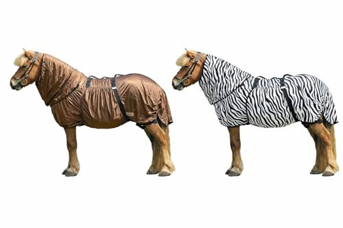 netproshop Speciell isländsk kvalitet eksemer-filt för islandshästar brun eller zebramönster storlek 100–135, storlek: 135, färg: zebra