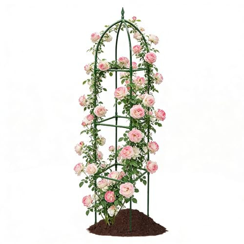 Rejilla de enredaderas para exteriores | Soporte vertical obelisco de altura ajustable, enredaderas enredaderas, patio, hogar, exterior, boda, privacidad, verduras, flores, frutas