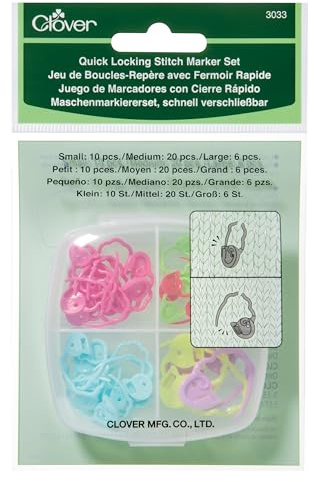 CLOVER CL3033 Schnellverschluss-Markierungs-Set, Plastische, Mehrfarbig, 7.5 x 7.5 x 2.5 cm