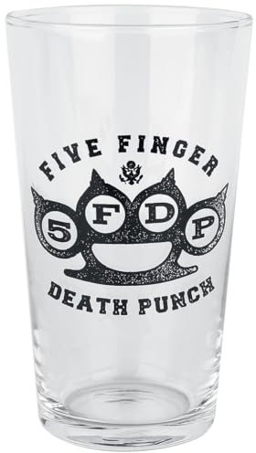 Five Finger Death Punch Knuckle Logo Unisexe Verre à pinte transparent Verre 0,5 L