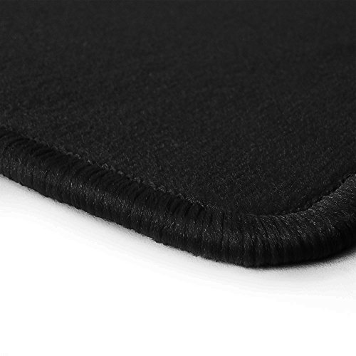 Autoteppich Stylers NF-Velours Fußmatten Schwarz in Top-Qualität, Randfarbe Schwarz A-T-S_Q100_R300_01009