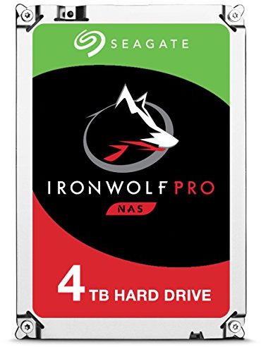 Seagate IronWolf Pro - Disco duro interno de 4TB para sistemas Bay 1-16 NAS (3,5', 7200 RPM, 128 MB de caché, hasta 214 MB/s, carga de trabajo de 300TB/año) (Reacondicionado)