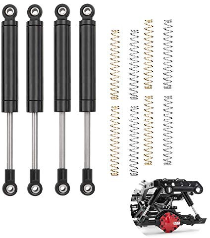 RCLions 4pcs RC Shock Absorber Damper 100mm Internal Spring for 1/10 RC Crawler Car TRX4 SCX10 D90 Upgrade Parts (100mm)