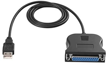 Negro Comunicación bidireccional de Interfaz paralela USB a 25 Pines DB25 Impresora paralela Cable Adaptador Convertidor de Cable - Negro