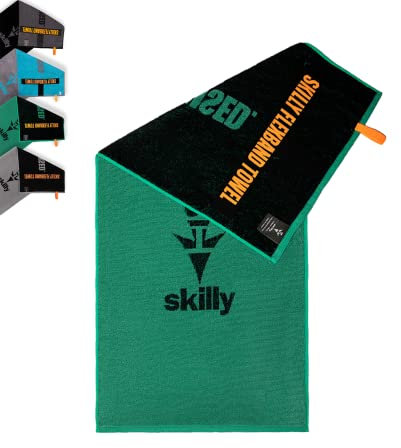 Skilly FBT120 - Asciugamano da Palestra in Cotone XL 120x50cm - Con Funzione Anti-scivolo