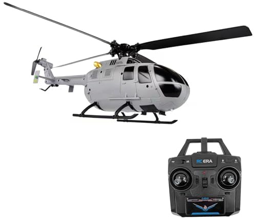 GoolRC C186 Remote Control Helicopter Remote Control Drone Single Propeller Without Ailerons 6-axis Gyro Stabilization Remote Control Airplane Altitude Hold s Adults Gray
