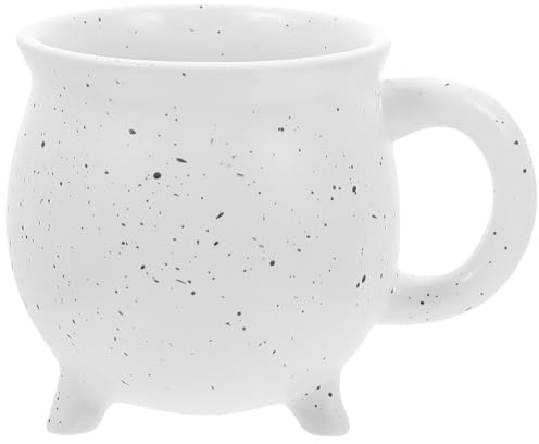 Hexengebräu Kessel Stativ Kaffeebecher 450ml Witch Brew Keramik Wasserkocher Kaffee Tasse Halloween Dekorieren Wassertasse Keramiktasse Latte Tasse Keramik Vintage Weiße Halloween Geschenk