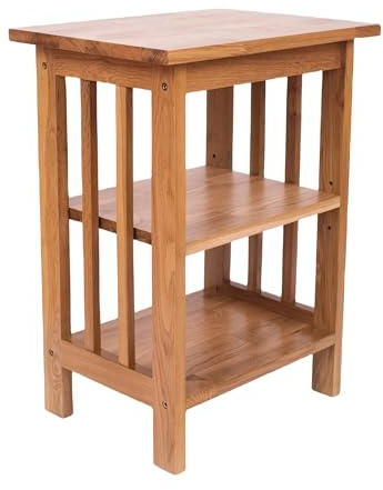 Kemtpase Eiche Nachttisch, Beistelltisch mit 3 Ebenen, Schrankschrank Sofatisch Couchtisch für Schlafzimmer, Wohnzimmer, Büro, 40x30x54cm