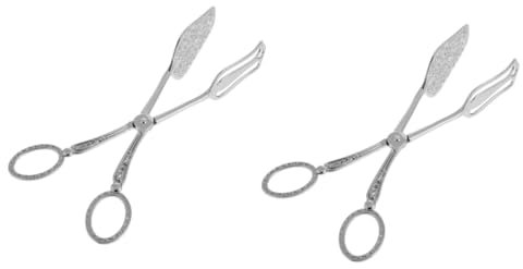 Garneck 2pcs Vintage Style Pan Gripper Tongs Multi-Purpose Scalding Tongs Food Clip for Buffets Bakeries