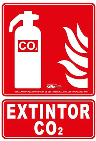 AGHASA ASB020-SEÑAL EXTINTOR CO2 PVC 0,7 ClaseB 210x300mm