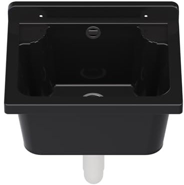 Lavandino esterno giardino garage cantina lavanderia officina 4 colori (nero)