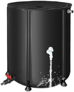 Piscine Fuori Terra, Collassabile Barile di Pioggia, Portatile Serbatoio dell'Acqua,di Raccolta dell'Acqua Piovana Pluviale con Segni di Spunta(1000L/1X1.25CM)