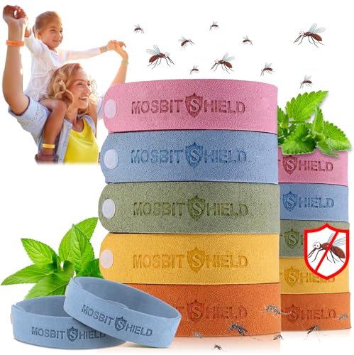 VASIN Braccialetto Moquito Reellet, 12 pezzi Braccialetto Moquito Reellet, Braccialetto Moquito Reellet per bambini e adulti, 100% sicuro e non tossico, Braccialetto Reellet ideale per attività