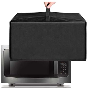 Microwave Oven Dust-Proof Protective Cover, Waterproof Microwave Oven Grill Cover, for Electric Grill, Small Mixer, Kitchen Accessories (60 x 52 x 33 cm,Black)