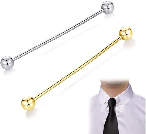 Hezhou Barra Spilla a Collo Camicia Spilla Cravatta Clip in Metallo Spilla Da Uomo Fermacravatta A Clip Del Colletto Della Camicia Collo Da Spilla Da Cravatta (F)