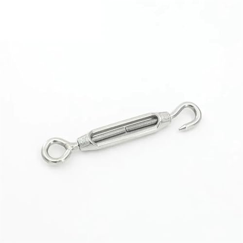 Tensor de Alambre Tensor de alambre tensor de acero inoxidable 304, ganchos de aparejo de cadena ajustables y ojo tipo OC OO CC, dispositivo de tensión de cuerda de alambre, 1 ud.(Eye and Hook M6)