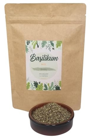 IGART FOOD&WOOD Torkad basilika 500g, aromatisk bladört, 100% naturlig, perfekt för pizza, pasta och såser, Ocimum basilicum