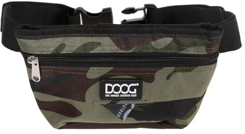 DOOG Leckerli- und Trainingstasche – Clip-Beutel für Spaziergänge, Training und Welpenschule – Freihändig, leicht zu reinigen und strapazierfähig – Tarnmuster