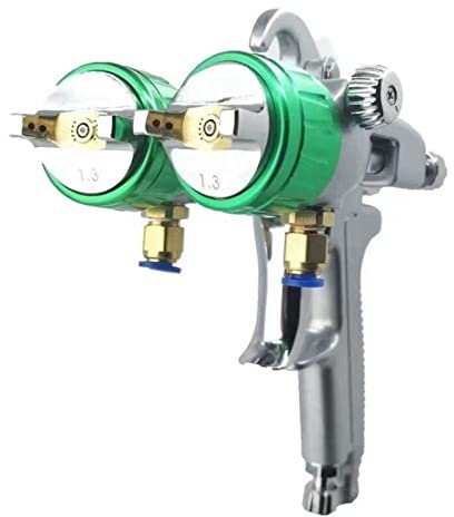 Pistolet à Peinture, Pistolet de pulvérisation à Double tête - Pistolet de revêtement de Couleur et de revêtement Interne à Base d'eau sous Pression