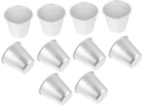 FUNNETOYU Moldes para Pasteles y Pudín 12 Piezas Tamaño Mediano Aluminio para Hornear Tazas de Postre para Uso Doméstico y Celebraciones