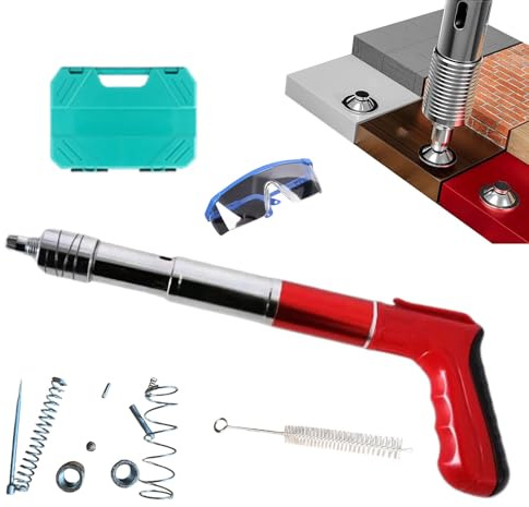 Pistola de anclaje de pared – Profesional, robusta y eficiente máquina manual de clavos para hormigón, herramienta de fijación duradera y versátil para bloques de bloques, tablones de madera