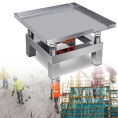 Mesa vibratoria eléctrica de hormigón, banco de pruebas de vibración de 3000 RPM con plataforma de acero inoxidable para pruebas y compactación eficientes de hormigón