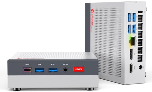 ACEMAGIC Mini PC retrò X3 Ryzen 7 H 255, 16 GB LPDDR5 1 TB NVME SSD mini computer con GPU AMD Radeon 780M, Windows 11 Pro/PCIe4.0/USB4 Type-C/BT5.2/WiFi6E/4K Small Desktop per Business Office Home 54W