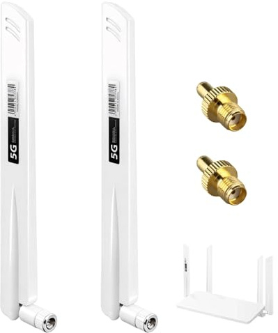 5G LTE Antena, Amplificador de Señal Omnidireccional SMA TS9 Macho Conector Antena WiFi Alta Ganancia Amplificador para 4G/5G/GSM/GPRS Router Módem Enrutador Celular Cámara de Seguimient