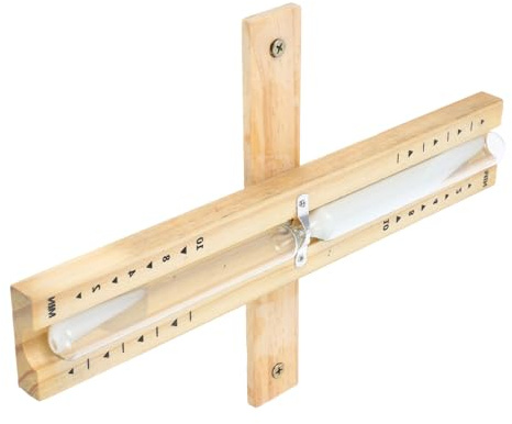 Mikikit Temporizador de Reloj de Arena de Madera Portátil de 10 Minutos Diseño Clásico y Ligero Adecuado para Cocina y Sauna