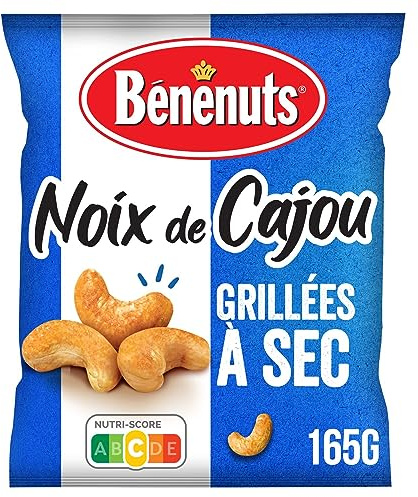 Benenuts Noix de Cajou Grillées à Sec, 165g