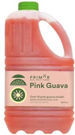 Primor Fruit Purees | Made with Real Fruit | Countless Applications: Juices, Smoothies, Cocktails, Desserts, and More - Pink Guava