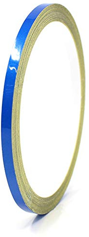 Finest Folia 10 Meter (0,79€/Meter) Zierstreifen Auto Motorrad Boot Modellbau Farbauswahl Dekorstreifen Seitenstreifen Klebestreifen (Reflektierend Blau, 6mm Breite)