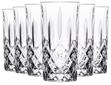 Orquesta Cristal RCR Cut vaso alto cóctel Vasos Vasos Set - 396ml - Pack de 6