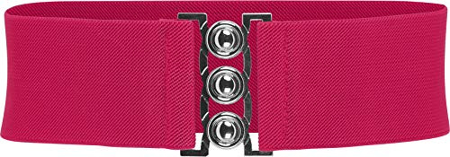 BlackButterfly Taillengürtel Damen Haken-Ösen-Verschluss | 6,5 cm Breit, Drei Silberne Kugelhaken, Auch Als Schwesterngürtel, Rundum Dehnbar, Größen S-XXL, Retro
