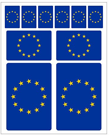 Generisch 10 Stück Flaggen Aufkleber Europa Set | Sticker EU Autoaufkleber
