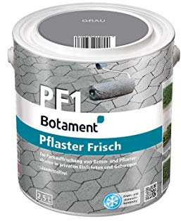 Botament Pflaster Frisch Betonlasur grau 2,5 l Pflasterfrisch Lasur Bodenfarbe Farbauffrischung außen Betonfarbe für Pflastersteine