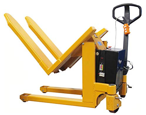Behälterneigegerät Neigehubwagen semi-elektrisch 1.000 kg, 800 mm Gabellänge, bis 90° Neigung