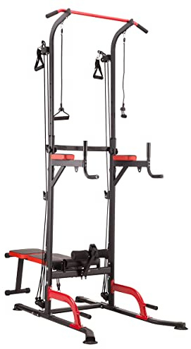 HMS Power Tower Pull Up Station with Multiple Accessories