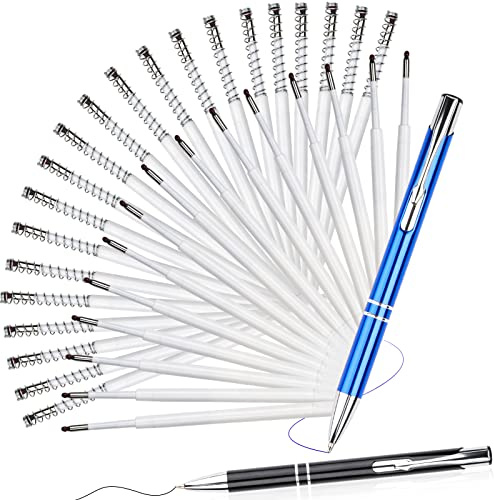 Kugelschreiberminen 0.7mm, Tikplus 36 Stück Blau Schwarz Kugelschreiber Ersatzminen mit Frühling und 2 Stifte Kugelschreiber, Kugelschreiber-minen für Büro, Geschäft, Schule und Zuhause Schreibfarbe