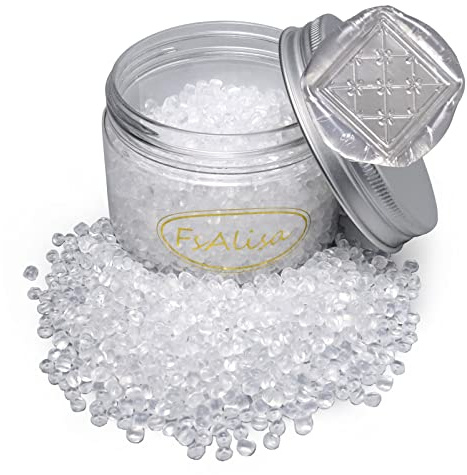 fsalisa Siegelwachsperlen Transparent Weiß Wachssiegelperlen für Wachsstempelversiegelung Perfekt für die Verschönerung von Hochzeitseinladungen, Karten, Umschlägen, Weinpaketen, Geschenkpapier