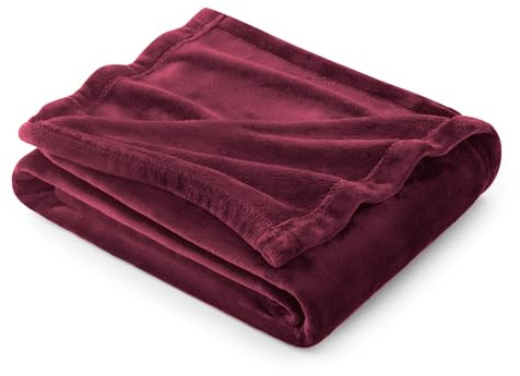 BEDSURE Kuscheldecke Flauschig Decke Fleecedecke - 150x200cm, Weinrot | Weich Wohndecke, Wohn- & Kuscheldecken Sofa überwurfdecke, Tagesdecke, Sofadecke, Couch Blanket, Geschenke für Frauen