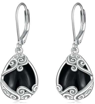 Mondstein Ohrringe für Damen 925 Sterling Silber Filigran Mondstein Tropfen Ohrringe Leverback Schmuck Geschenke