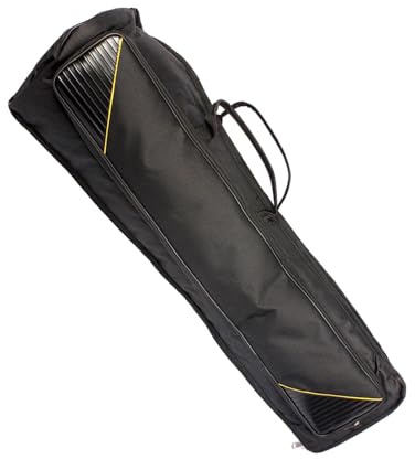 JISADER Gepolsterte Bassposaunen-Gigbag, Tenorposaunen-Tasche, leichte wasserdichte Handtasche, Posaunen-Tragetasche für Reiseanfänger, Schwarz