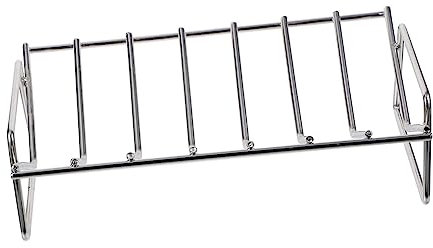 Kisangel Outdoor Rippchen Grillständer Aus Edelstahl Tragbarer Rippchenhalter Für BBQ Grillwerkzeug Aus Langlebig Für Grillausflüge Und Langsames Garen