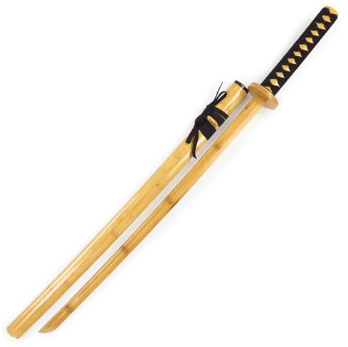 TIAYKO Bambus-Katana mit Scheide,Iaido-Kendo-Übungsschwert,Japanisches Samurai-Bokken,verwendet für Kunsthandwerk,Geschenke,Heimdekoration,Performance-Requisiten,Heimkollektion
