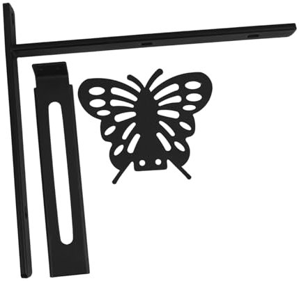 Happyyami Blumenkastenhalterungen Für Geländer Verstellbare Pflanzgefäßhalterung Aus Pflanzkastenhalterungen Für Balkon Schmetterlingsdesign Für Außenbereich Aufhängehalterungen Für